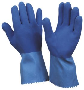 LEIKATEX Schutz-Handschuhe Latex blau (12 Paar)