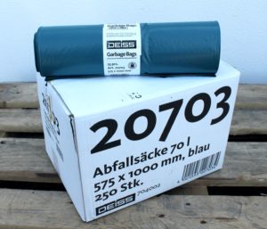 DEISS Abfallsäcke 70 ltr. blau (250 St.)