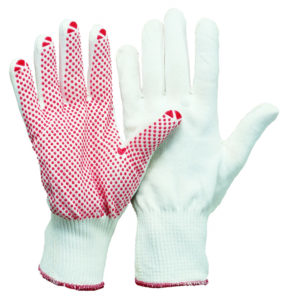 LEIKATEX Schutz-Handschuhe Feinstrick Noppen (12 Paar)